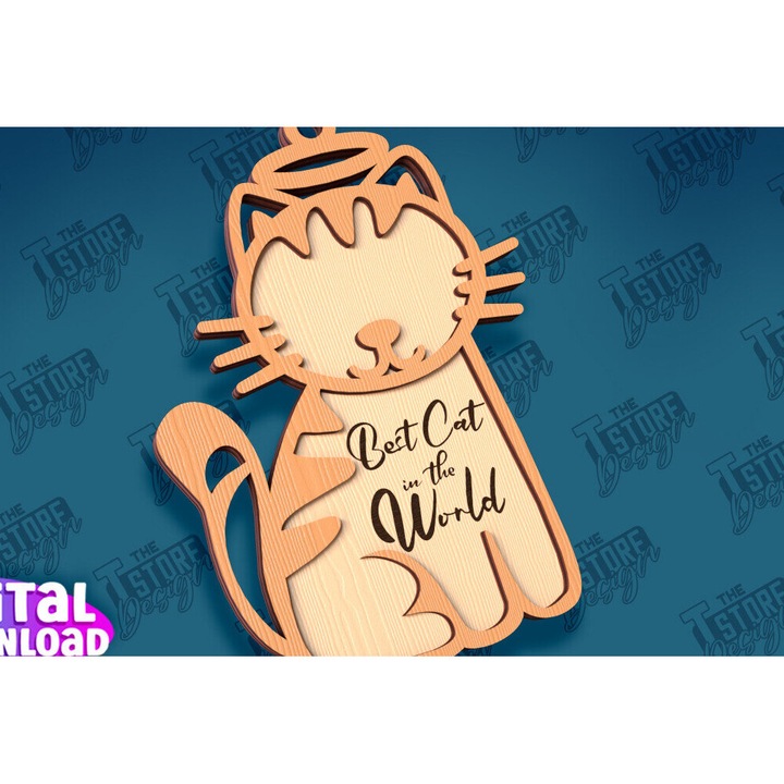 Set accesorii decorative, Intrahome, taiat cu laser, 8x8 cm, din plywood 3mm-4mm
