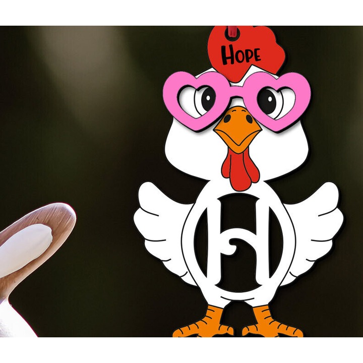 Accesoriu decorativ, Intrahome, Litera H din lemn, 8x8 cm, pentru decoratiuni si proiecte DIY