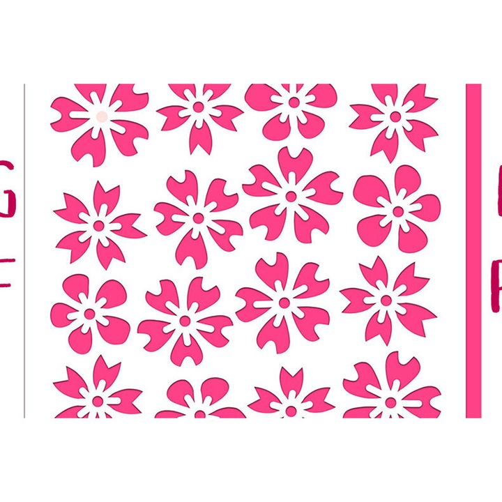 Set de artizanat, Intrahome, Card Cherry Blossom, 5x5 cm, din plywood 3mm-4mm