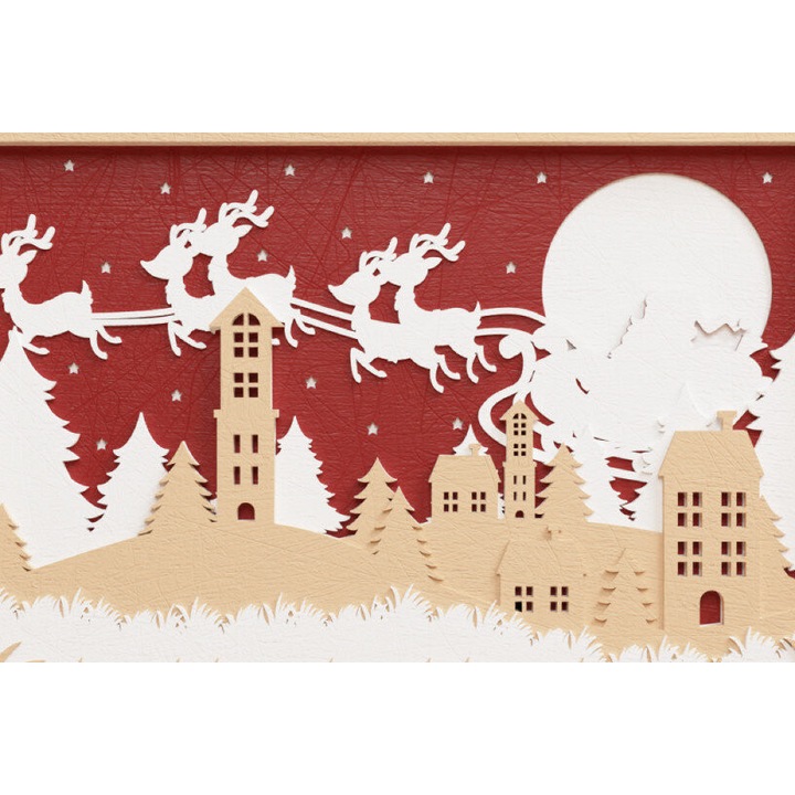 Panou decorativ 3D din plywood, Intrahome, 40x40 cm, pentru decorare si proiecte DIY