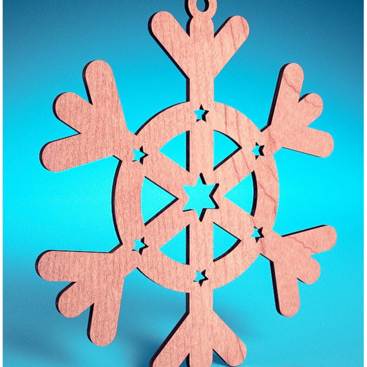 Stolidi de Craciun din lemn, Intrahome, 8x8 cm, din plywood 3mm-4mm, pentru decoratiuni si proiecte DIY