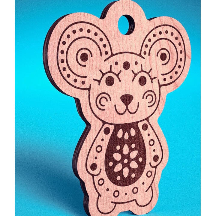 Stolidi de Craciun din lemn, Intrahome, 8x8 cm, din plywood 3mm-4mm, pentru decoratiuni si proiecte DIY