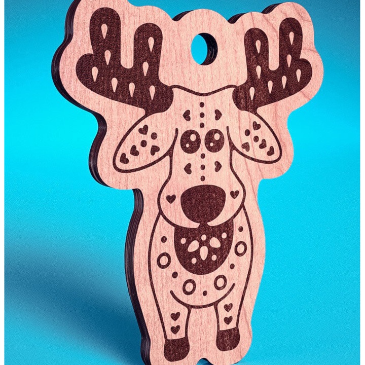 Stolidi de Craciun din lemn, Intrahome, 8x8 cm, din plywood 3mm-4mm, pentru decoratiuni si proiecte DIY