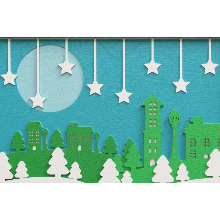 Panou decorativ 3D din plywood, Intrahome, 40x40 cm, pentru decorare si proiecte DIY