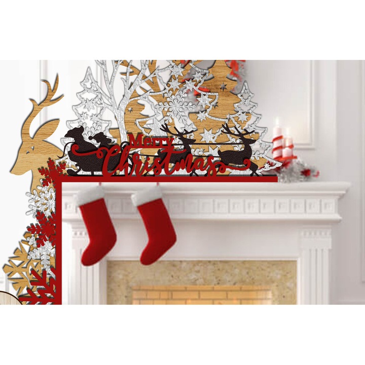 Placa decorativa din plywood, Intrahome, 30x20 cm, 3mm-4mm, pentru decoratiuni si proiecte DIY