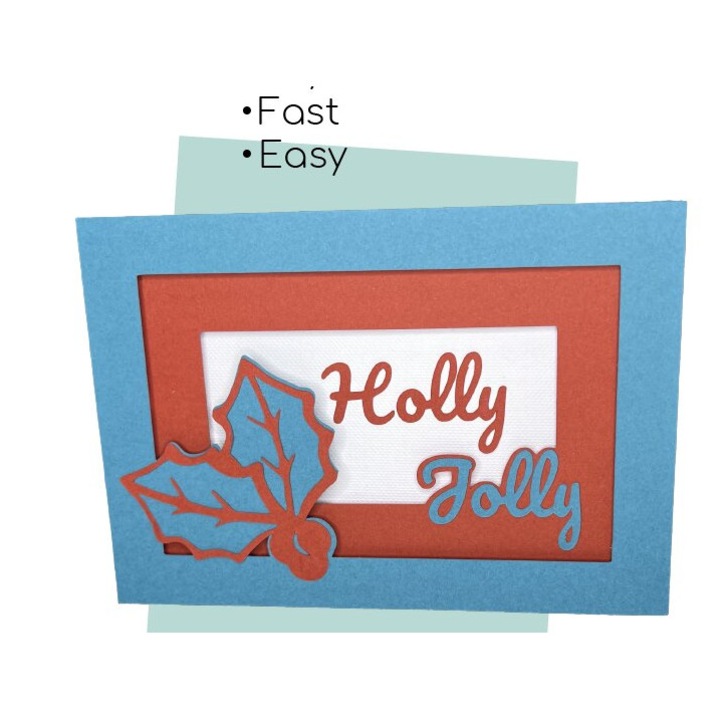 Carton 3D de Craciun, Intrahome, 15x15 cm, din plywood, ideal pentru decoratiuni si proiecte DIY