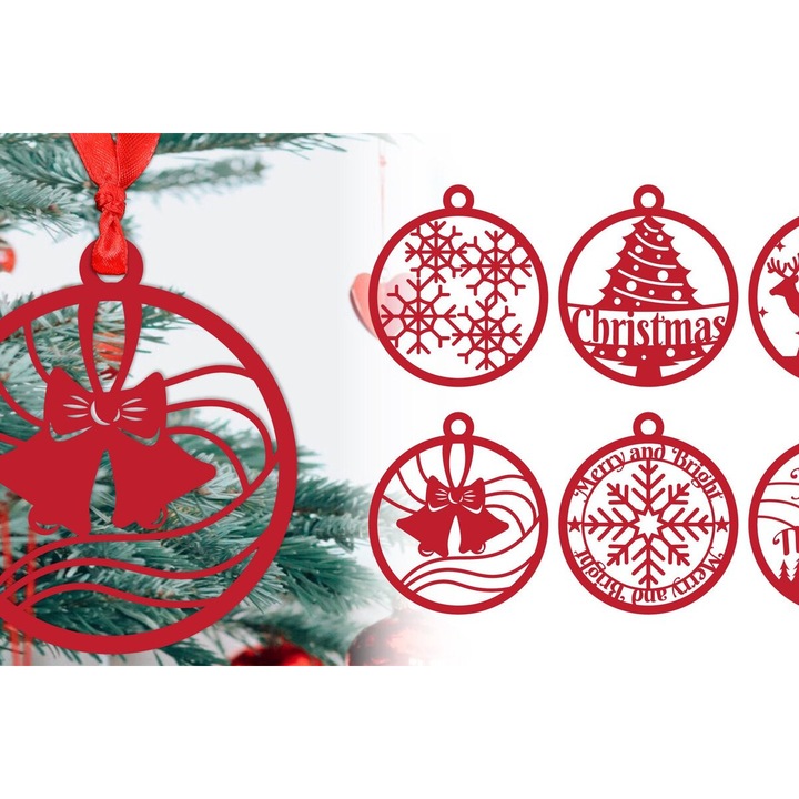 Decoratiune de Craciun din lemn, Intrahome, 30x20 cm, pentru proiecte DIY, taiat cu laser