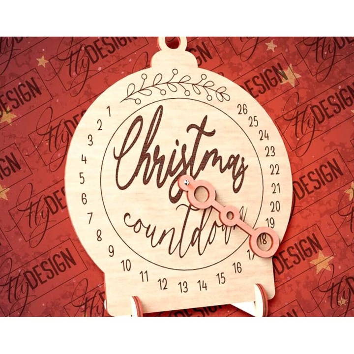 Antistropa de Craciun din lemn, Intrahome, 15x15 cm, 3mm-4mm, pentru decoratiuni si proiecte DIY