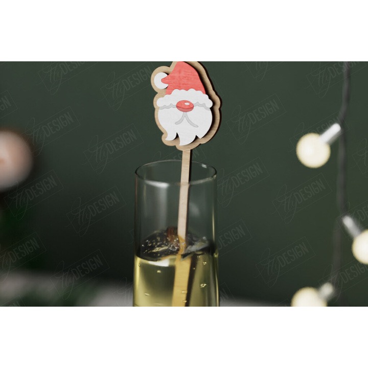 Markadori poton, Intrahome, 15x15cm, din plywood, set pentru decoratiuni Christougenna