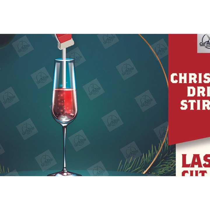 Decoratiune de Craciun din lemn cu laser, Intrahome, 15x15 cm, set pentru decorare si proiecte DIY