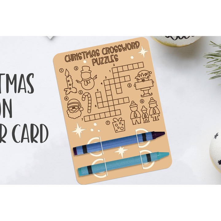 Set de carti de Craciun, Intrahome, 15x15 cm, din plywood 3mm-4mm, pentru decoratiuni si proiecte DIY