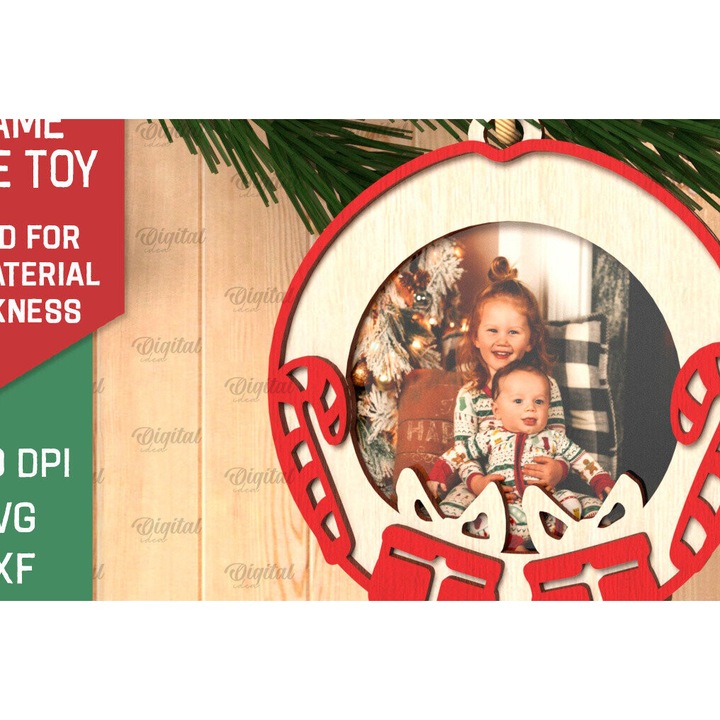 Rame foto clasice, Christougenniatiko Dentro Paichnidiou, 20x30 cm, din plywood, set de 2 bucati