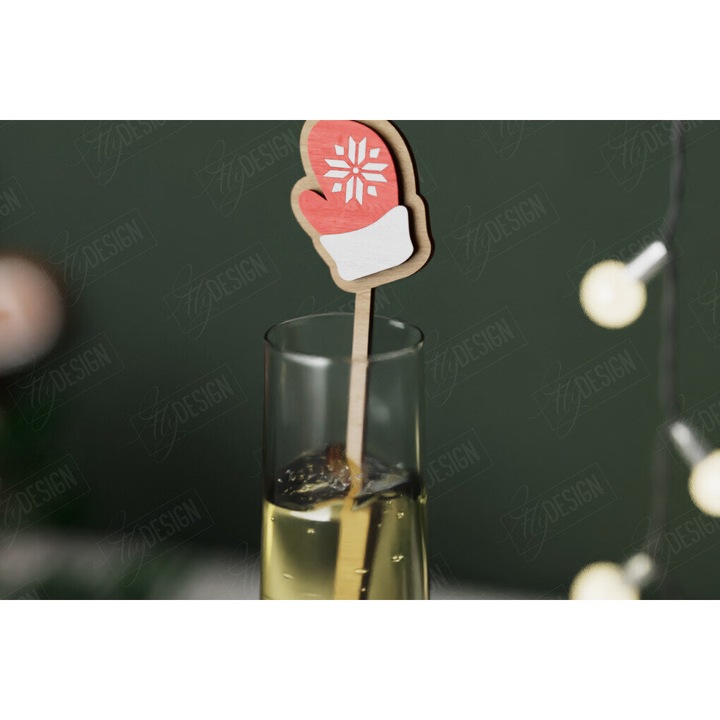 Set de Markadoroi poton, Intrahome, 15x15 cm, din plywood 3mm-4mm, pentru decoratiuni si proiecte DIY