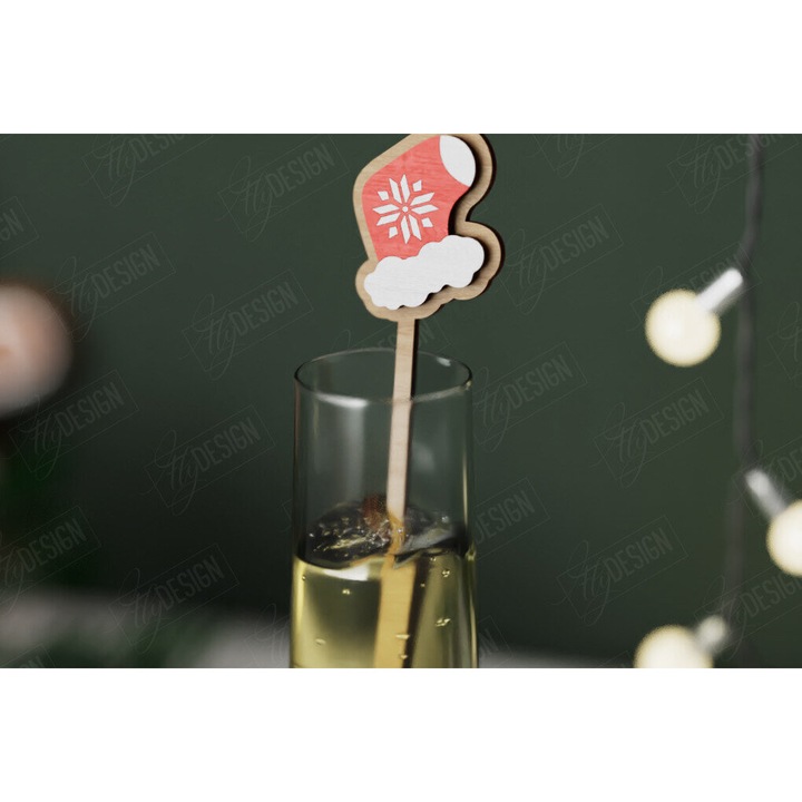 Set de Markadoroi poton, Intrahome, 15x15 cm, din plywood 3mm-4mm, pentru decoratiuni si proiecte DIY