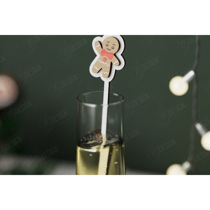 Set de Markadoroi poton, Intrahome, 15x15 cm, din plywood 3mm-4mm, pentru decoratiuni si proiecte DIY