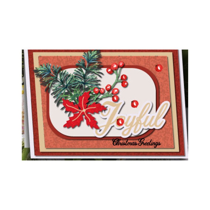 Felicitare Craciun, Intrahome, model 980, 15x15 cm, din plywood 3mm-4mm, set