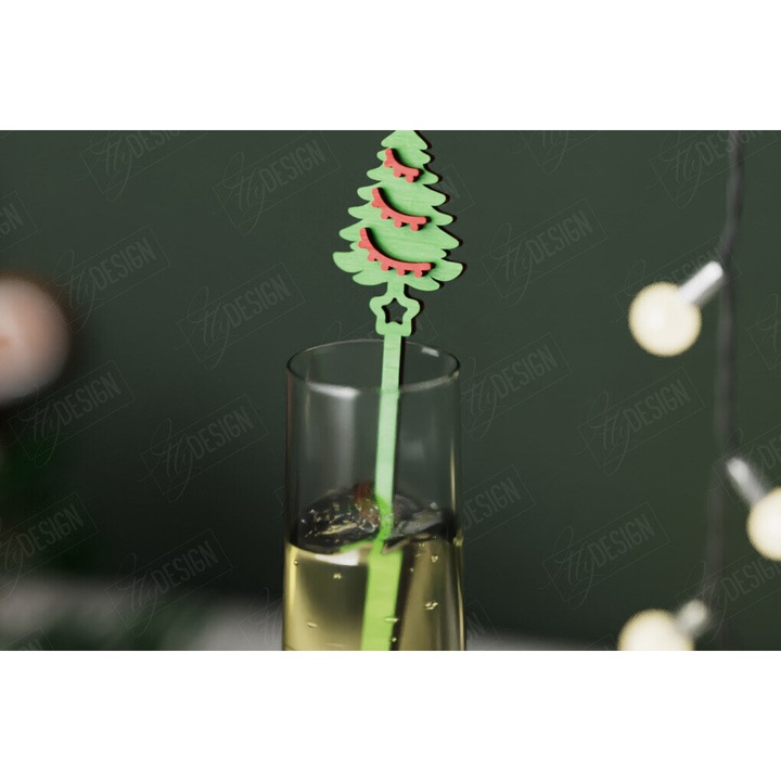 Set de Markadoroi poton, Intrahome, 15x15 cm, din plywood 3mm-4mm, pentru decoratiuni si proiecte DIY