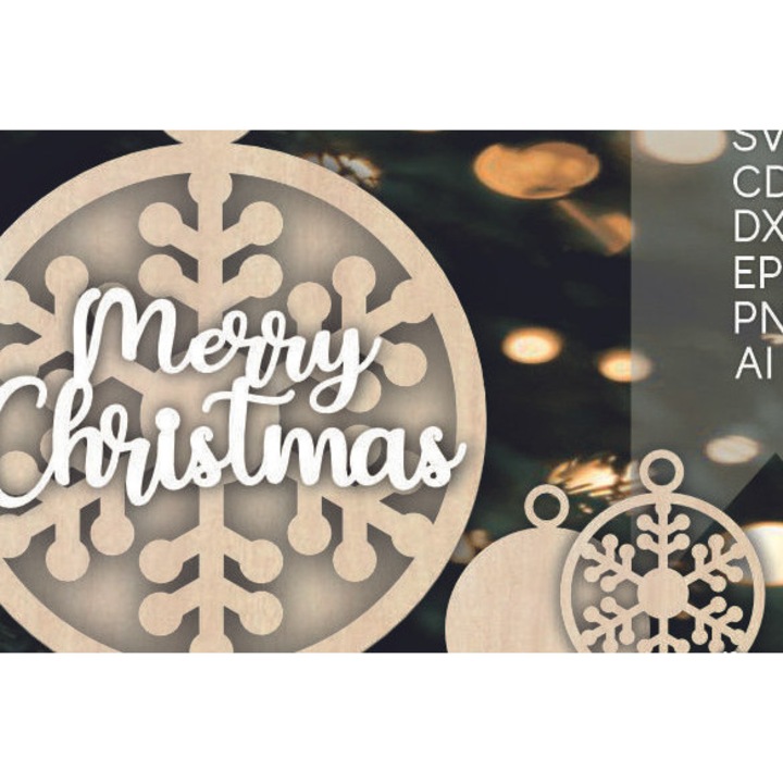 Rama foto Christmas Frame, Intrahome, 20x30 cm, din plywood 3mm-4mm, pentru decoratiuni si proiecte DIY