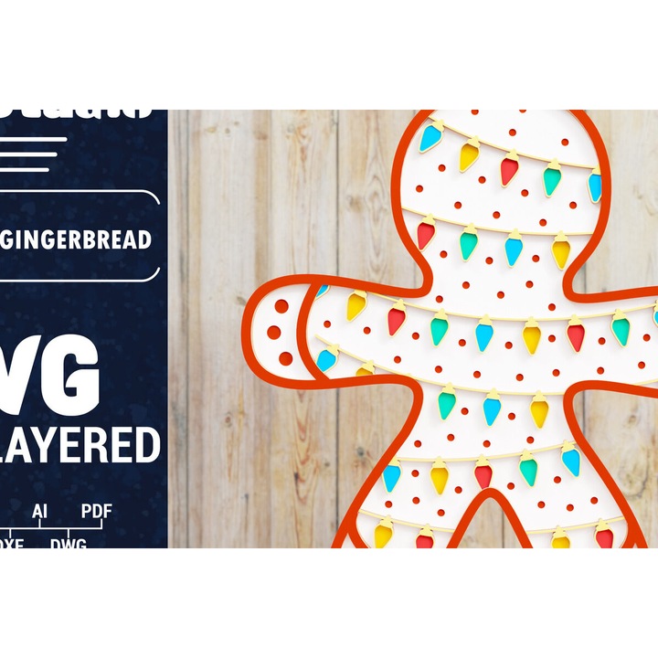 Decoratiune de Craciun 3D din lemn, Intrahome, 1500x1500cm, pentru proiecte DIY, din plywood 3mm-4mm