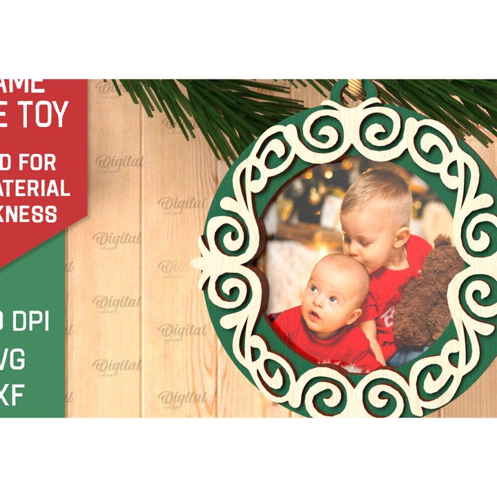 Rame foto clasice, Intrahome, Christougenniatiko Dentro Paichnidiou, 20x30 cm, din plywood 3mm-4mm, set