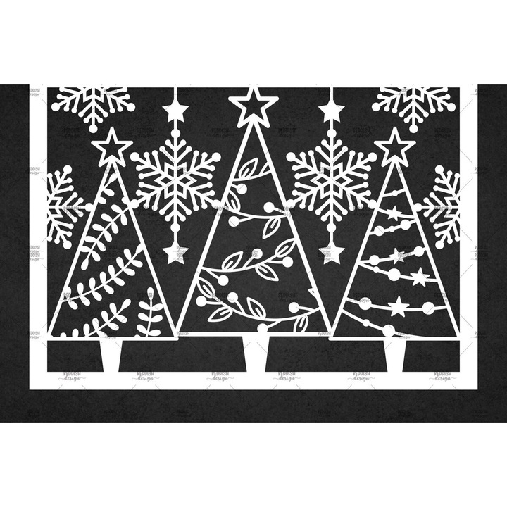 Felicitare de Craciun din lemn, Intrahome, 5x7 cm, set pentru decoratiuni si proiecte DIY