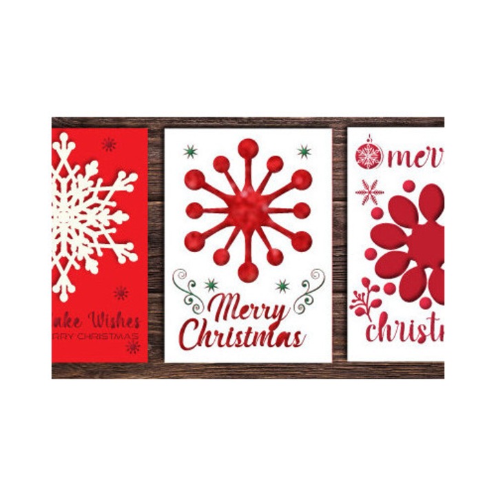 Carton de Craciun Layer 979, Intrahome, 15x15 cm, din plywood 3mm-4mm, pentru decoratiuni si proiecte DIY