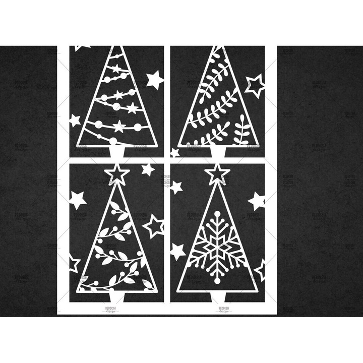 Carton de Craciun cu taiere precisa, Intrahome, 5x7 cm, din plywood 3mm-4mm, pentru decoratiuni si proiecte DIY