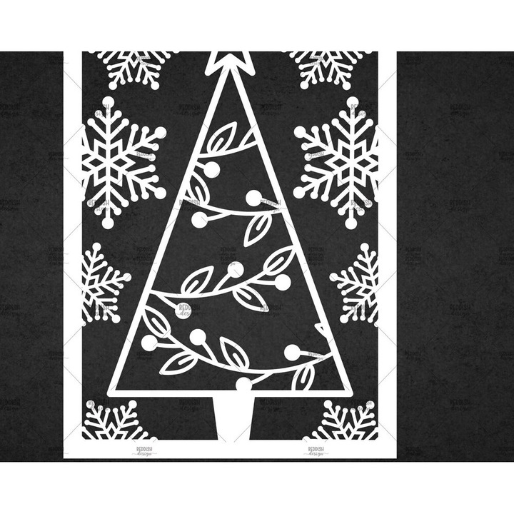 Felicitare de Craciun din lemn de plywood 3mm-4mm, dimensiune 5x7 cm, set de decoratiuni, Intrahome