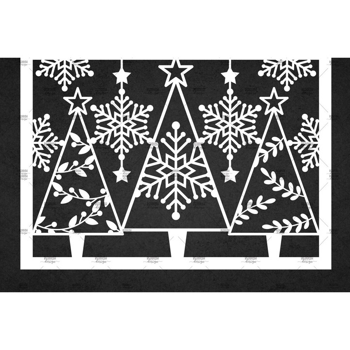 Felicitare de Craciun din lemn, Intrahome, 5x7 cm, 3mm-4mm, pentru decoratiuni si proiecte DIY