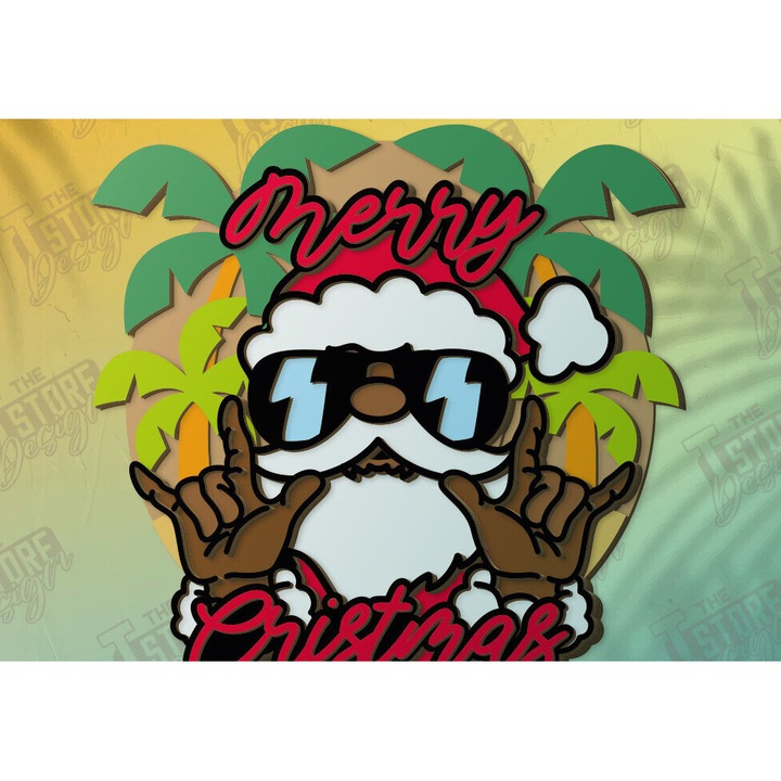 Set de decoratiuni din lemn pentru Craciun, Intrahome, taiate cu laser, 15x15 cm, 3mm-4mm, multicolor