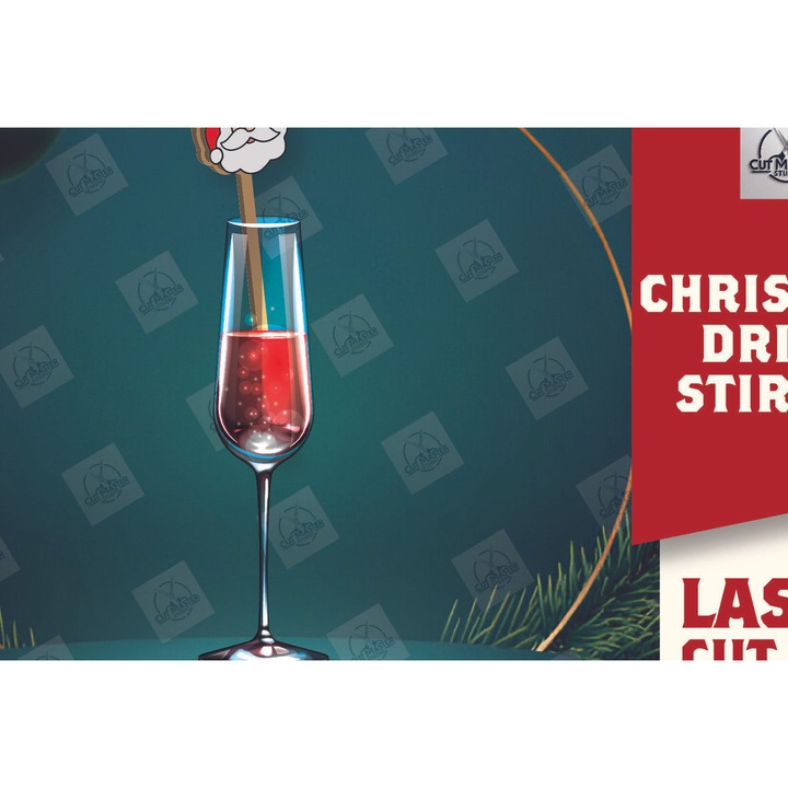 Decoratiune de Craciun din lemn cu laser, Intrahome, 15x15 cm, set pentru proiecte DIY