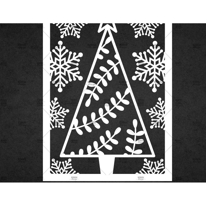 Felicitare de Craciun din lemn, Intrahome, 5x7 cm, set de decoratiuni pentru proiecte DIY