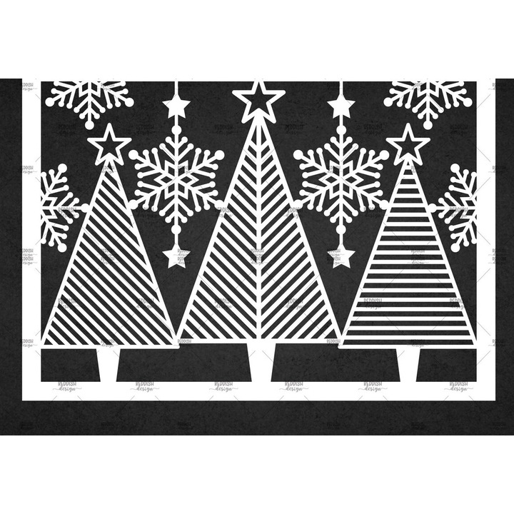 Carte postala de Craciun, Intrahome, 5x7 cm, din lemn de placaj, set de decoratiuni DIY