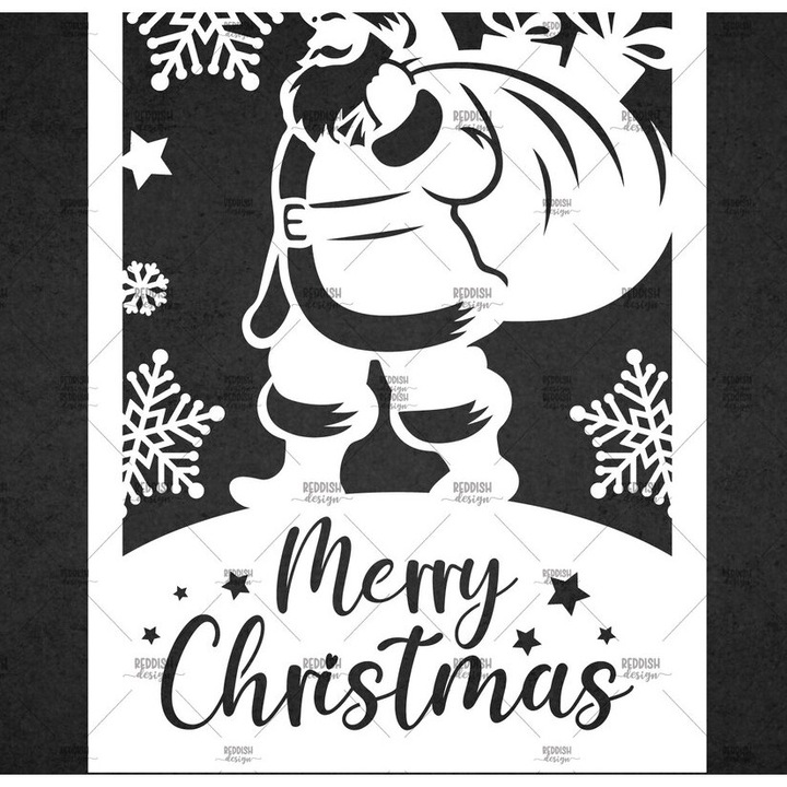 Felicitare de Craciun din lemn, Intrahome, 5x7 cm, set pentru decoratiuni si proiecte DIY