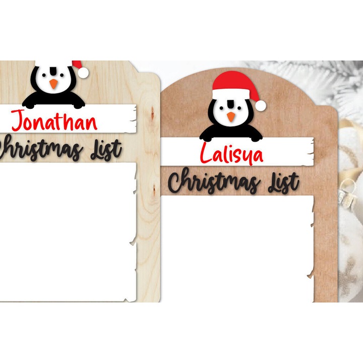 Tablou de Craciun din lemn, Intrahome, 6x8 cm, pentru decorare si proiecte DIY