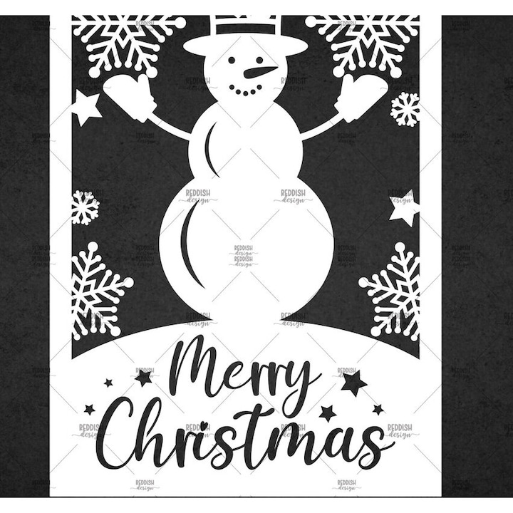 Felicitare de Craciun din lemn, Intrahome, 5x7 cm, set pentru decoratiuni si proiecte DIY