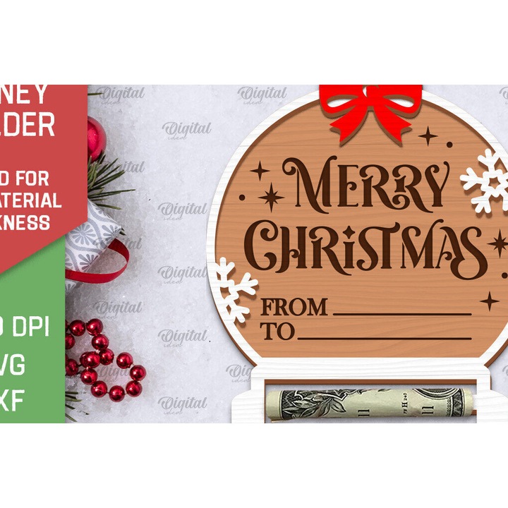 Felicitare din lemn, Intrahome, design Craciun, 15x15 cm, din plywood 3mm-4mm, pentru decoratiuni si proiecte DIY