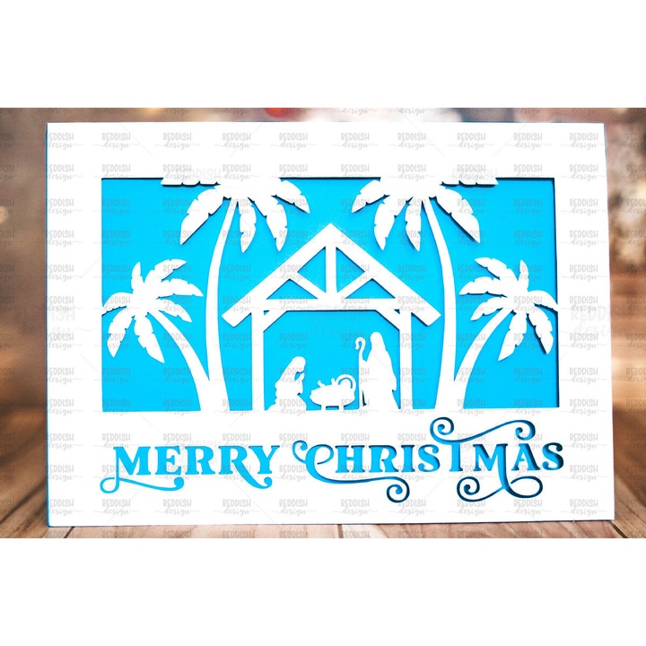 Sablon decorativ perete, Intrahome, Prototip eucheterias kartas Christougennon, 15x15 cm, din plywood 3mm-4mm