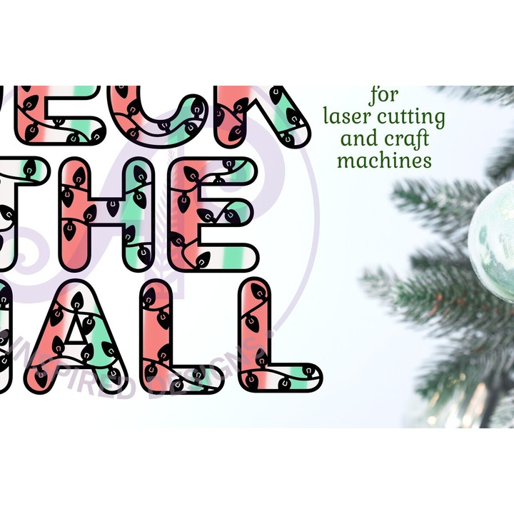 Set litere decorative din lemn, Intrahome, 5x5 cm, pentru Craciun, din plywood 3mm-4mm