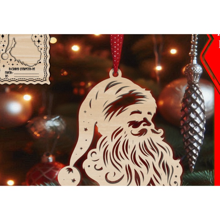 Stolidi de Craciun cu cartea C, Intrahome, 8x8 cm, din plywood 3mm-4mm, set