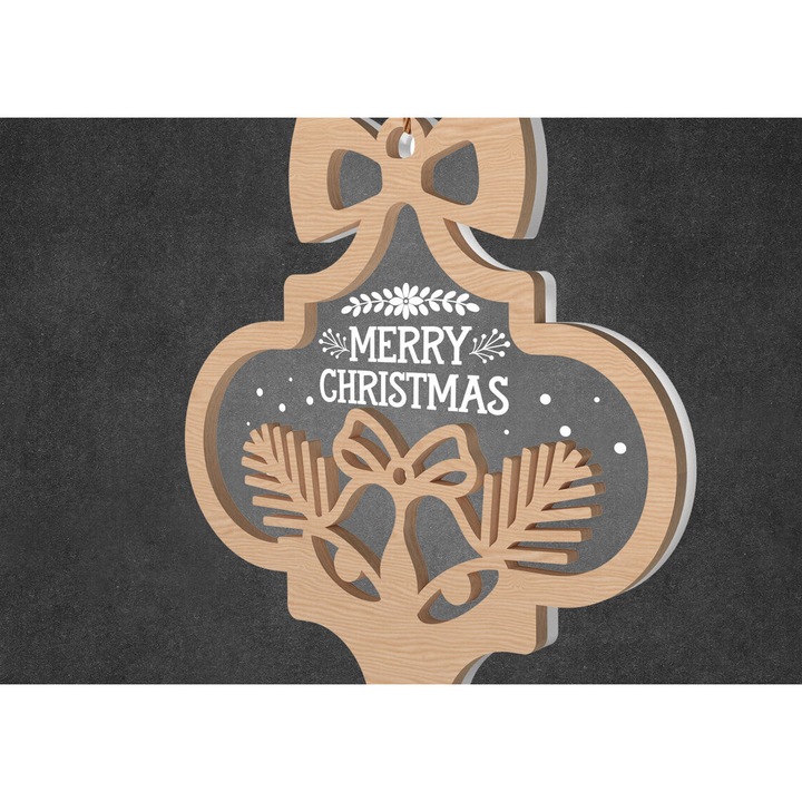 Stolidi de Craciun din Plywood, Intrahome, 8x8 cm, pentru decoratiuni si proiecte DIY