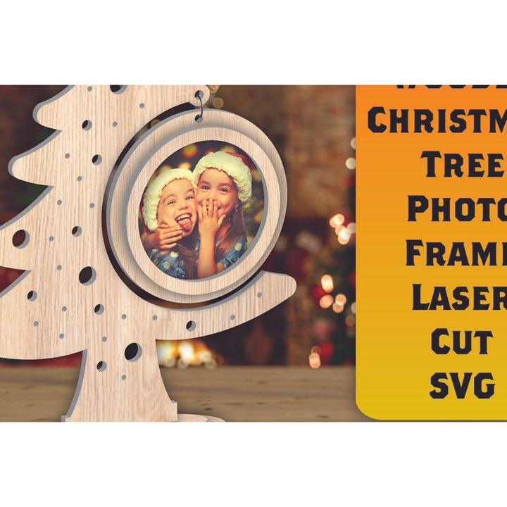 Rama foto clasica, Intrahome, Christougenniatiko, 20x25cm, din plywood 3mm-4mm, cu laser cut