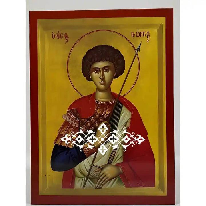 Icoana ortodoxa, Intrahome, Sf. Gheorghe, lemn, 40x30 cm