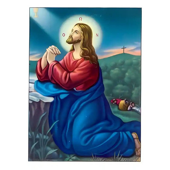 Icoana ortodoxa, Intrahome, Proseaca in Ghetsimani, lemn, 10x7 cm