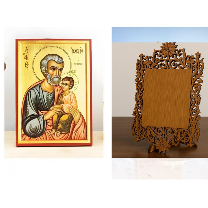 Icoana Ortodoxa, Intrahome, stil bizantin, 8 culori, 50x40 cm