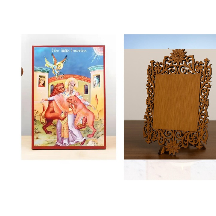 Icoana Ortodoxa Dantela cu Baza, Intrahome, 8 culori, 26x20 cm