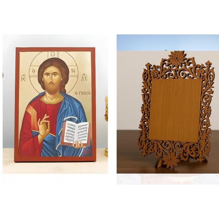 Icoana Ortodoxa, Intrahome, Iisus Hristos, 8 culori, 15x11 cm