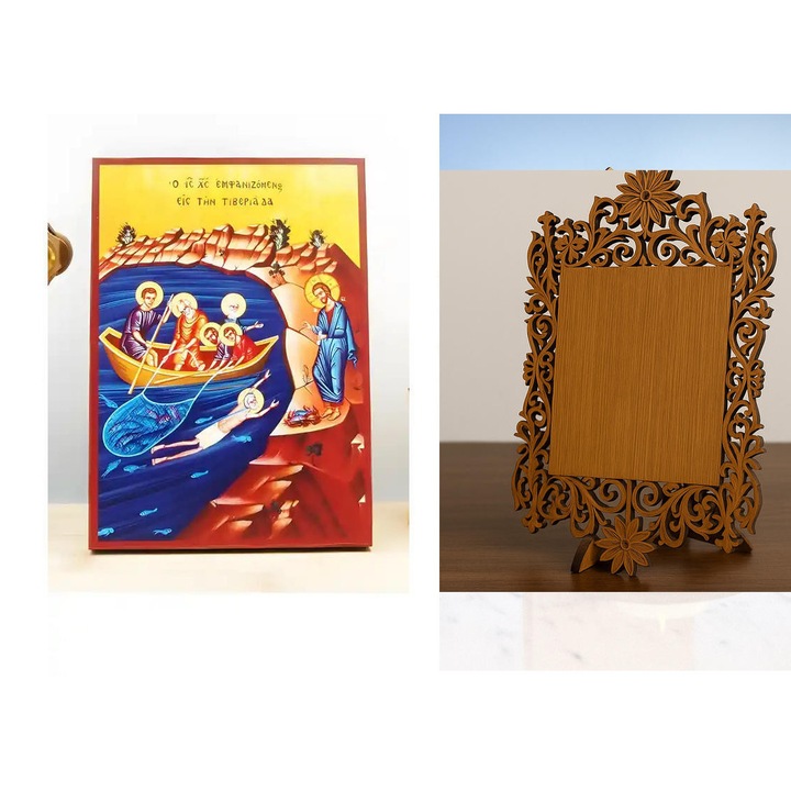 Icoana Ortodoxa, Intrahome, stil bizantin, 8 culori, 26x20 cm