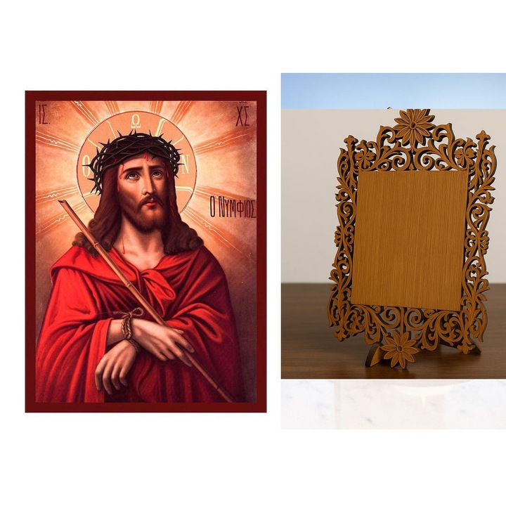 Icoana Ortodoxa, Intrahome, Iisus Hristos Nymphios, 8 culori, 26x20 cm