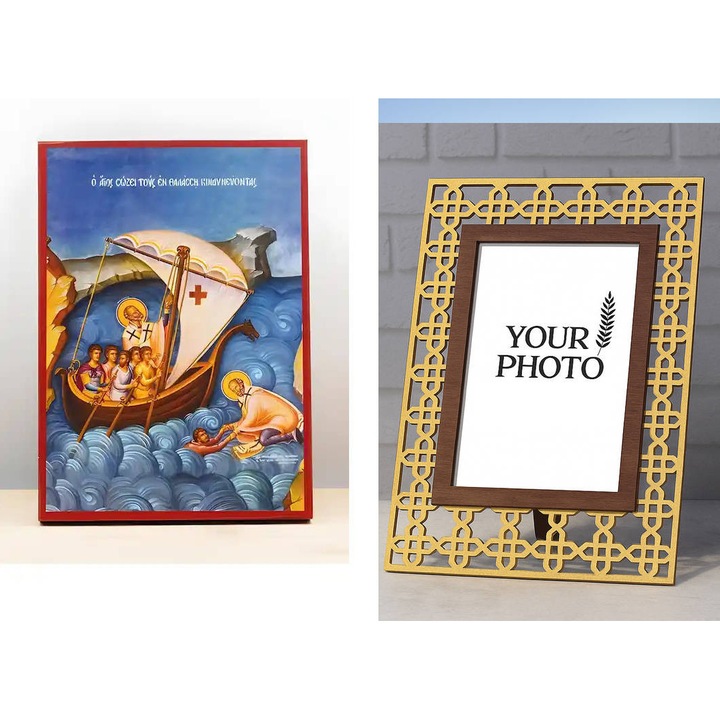 Icoana ortodoxa, Intrahome, Staurous, 8 culori, 50x40 cm